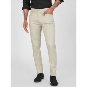 Guess Men’s Ledger Sateen Pants Slim Straight Beige Size 31